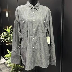 Mutual Weave Chest Pockets,long sleeve,dressy/casual,button-down, cotton spandex